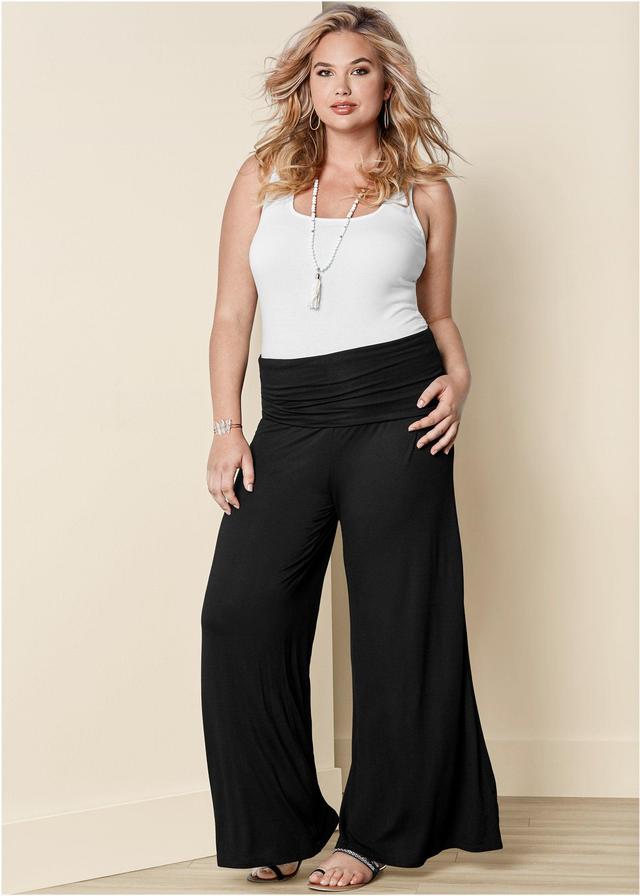 Easy Foldover Pants - Black Product Image