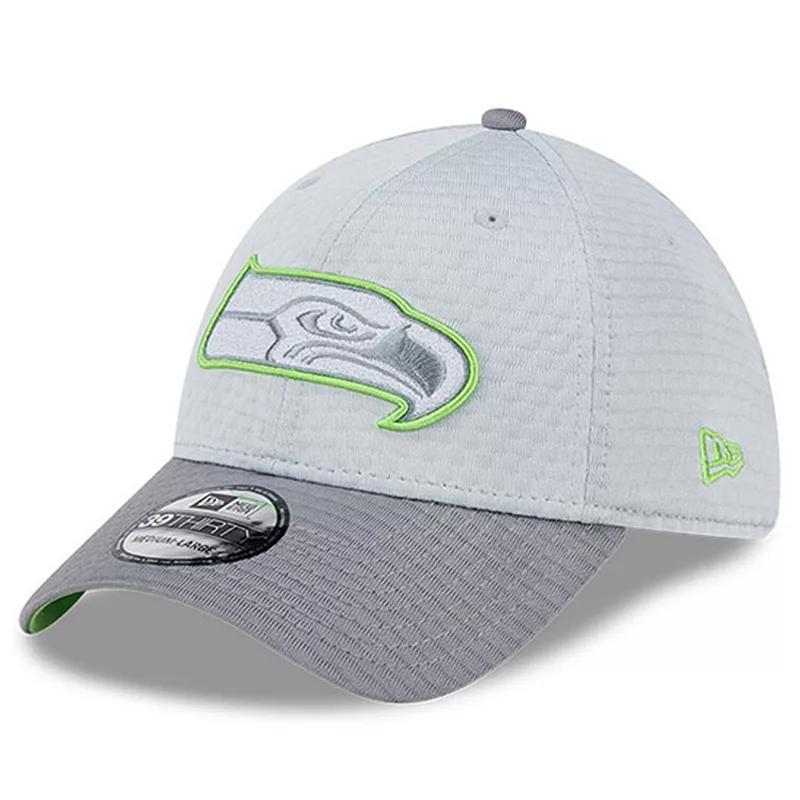 Mens New Era Gray Seattle Seahawks 2024 NFL Training Camp 39THIRTY Flex Hat Product Image