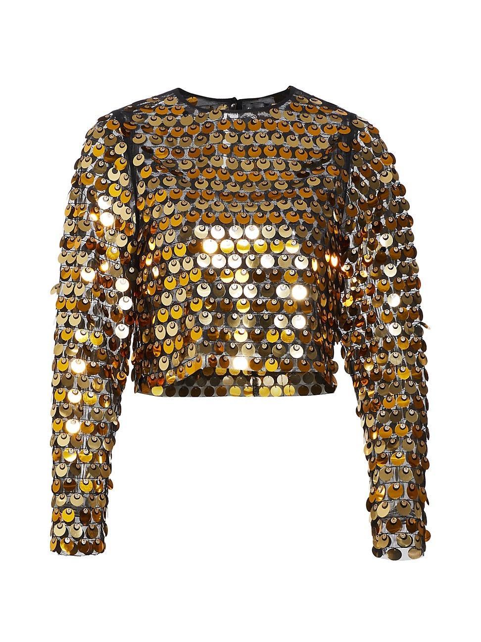 Womens Mina Sequined Long-Sleeve Top Product Image