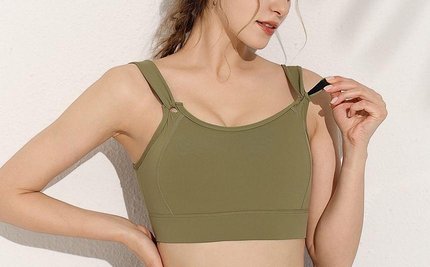 Plain Cutout Sports Bra Product Image