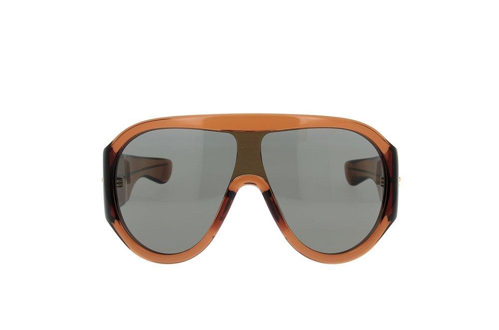 Mask Oversized Sunglasses In Brown Product Image