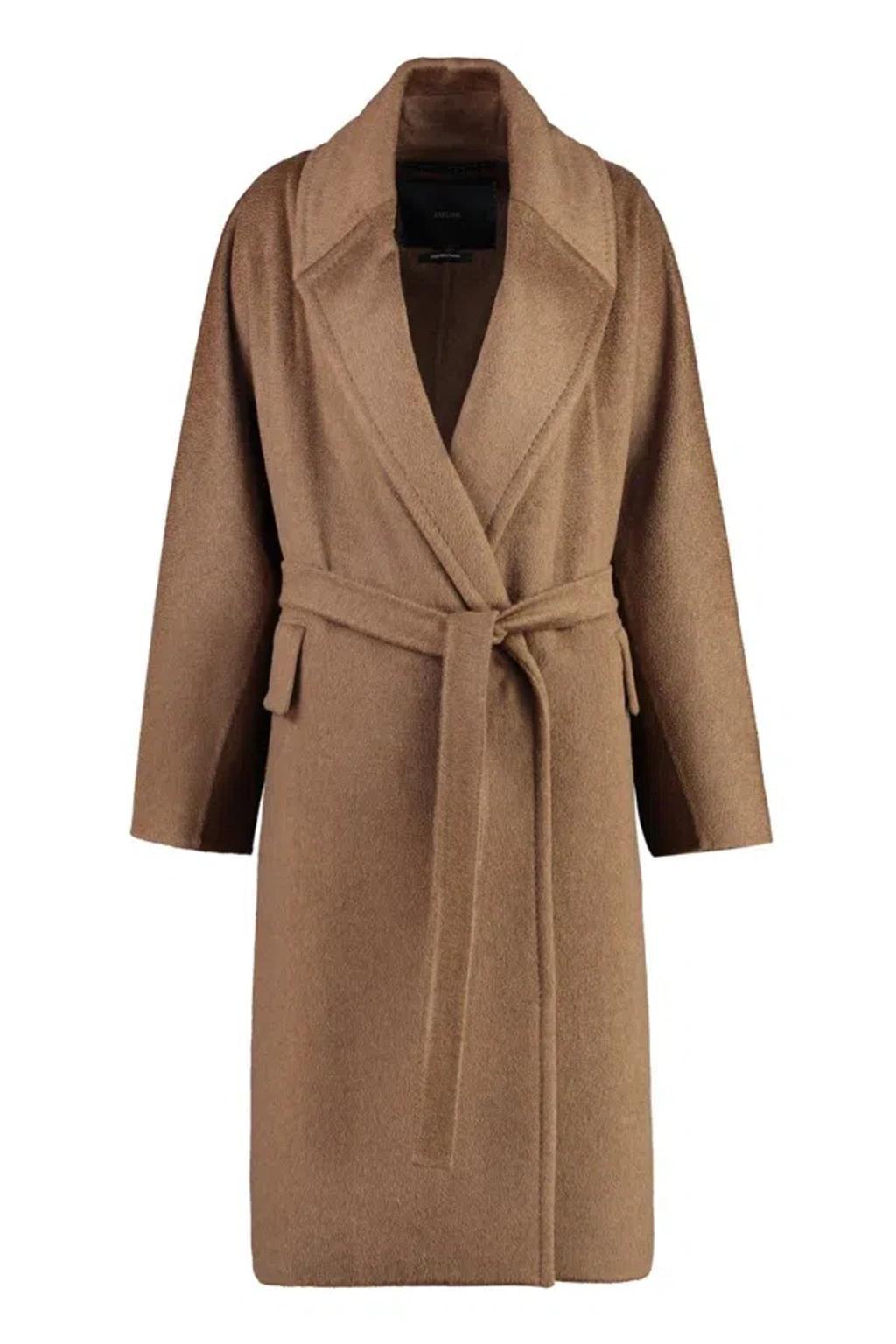 MAX MARA Attuale Oversize Belted Coat In Brown product image