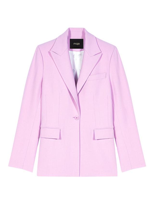 Womens Fitted Suit Jacket Product Image