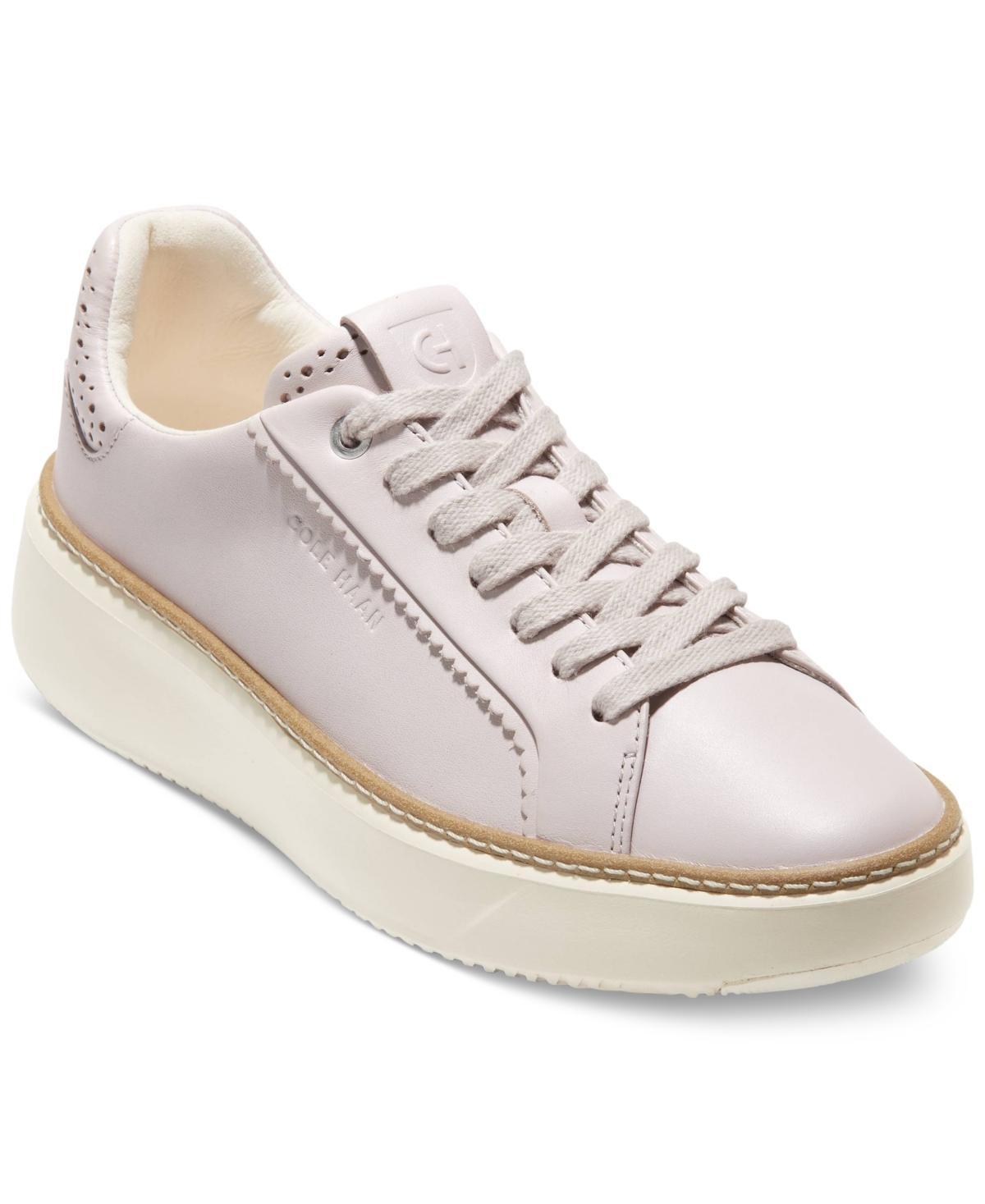 Cole Haan Womens Topspin Lace-Up Leather Platform Sneakers Product Image