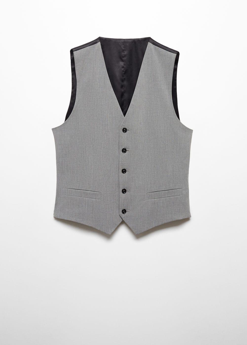 MANGO MAN - Super slim-fit stretch fabric suit vest greyMen Product Image