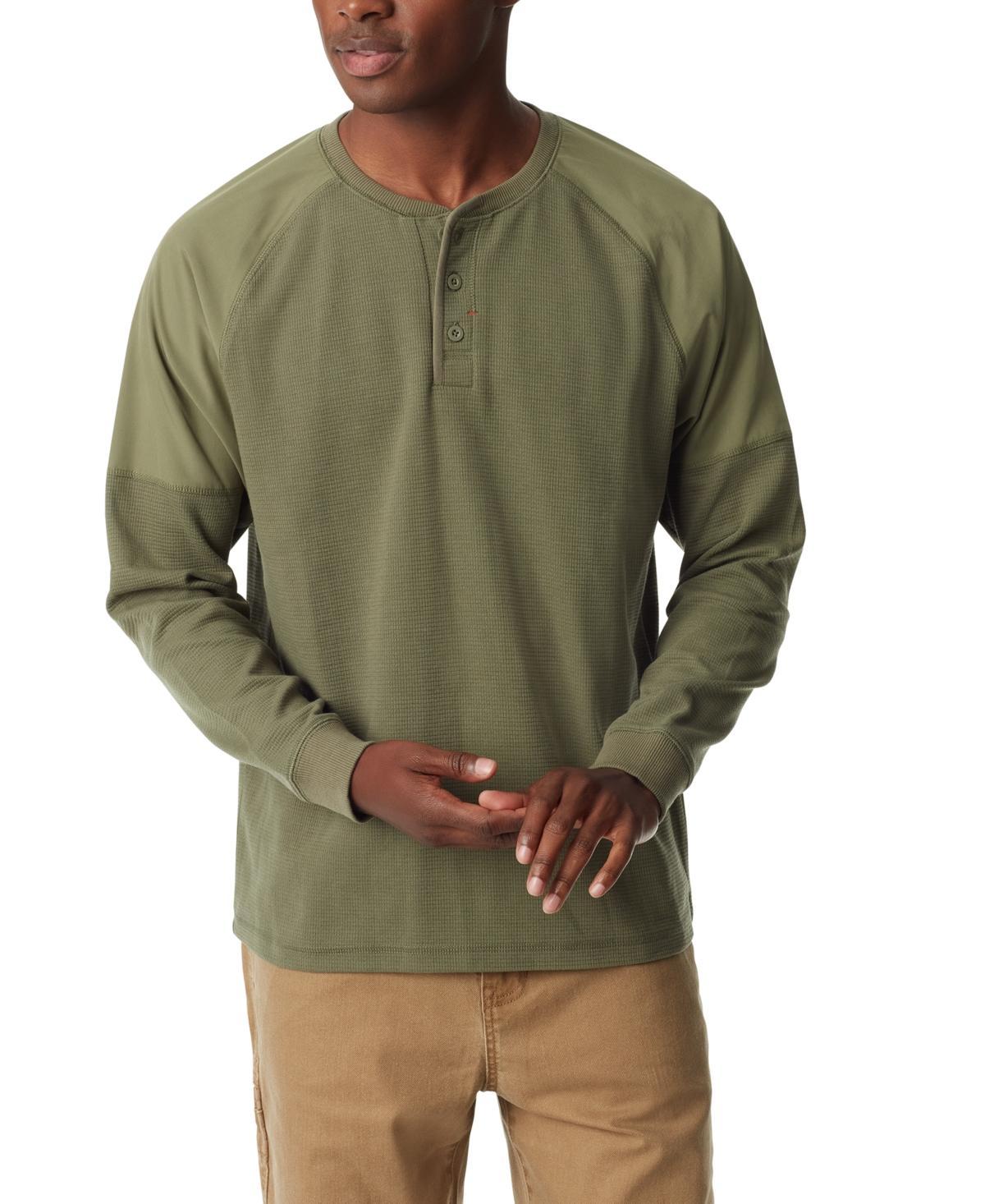 Bass Outdoor Mens Thermal Raglan Sleeve Henley Product Image