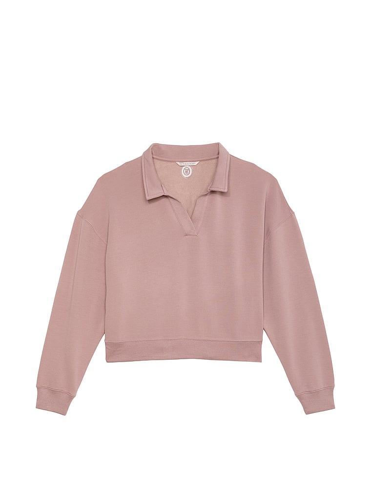 Brushed Modal Fleece Collared Pullover Product Image