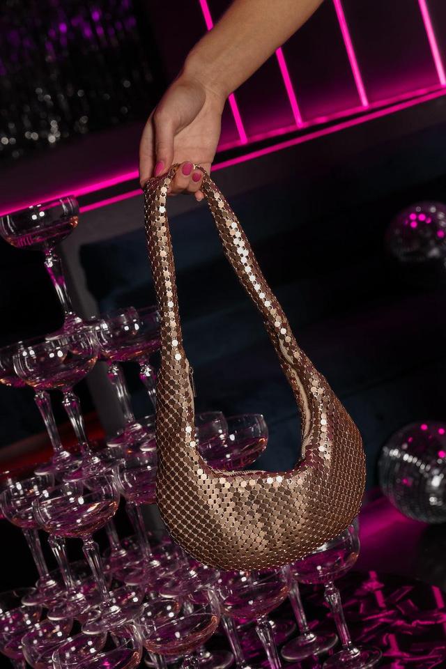 BILLINI Luna Shoulder Bag Gold Glowmesh Product Image