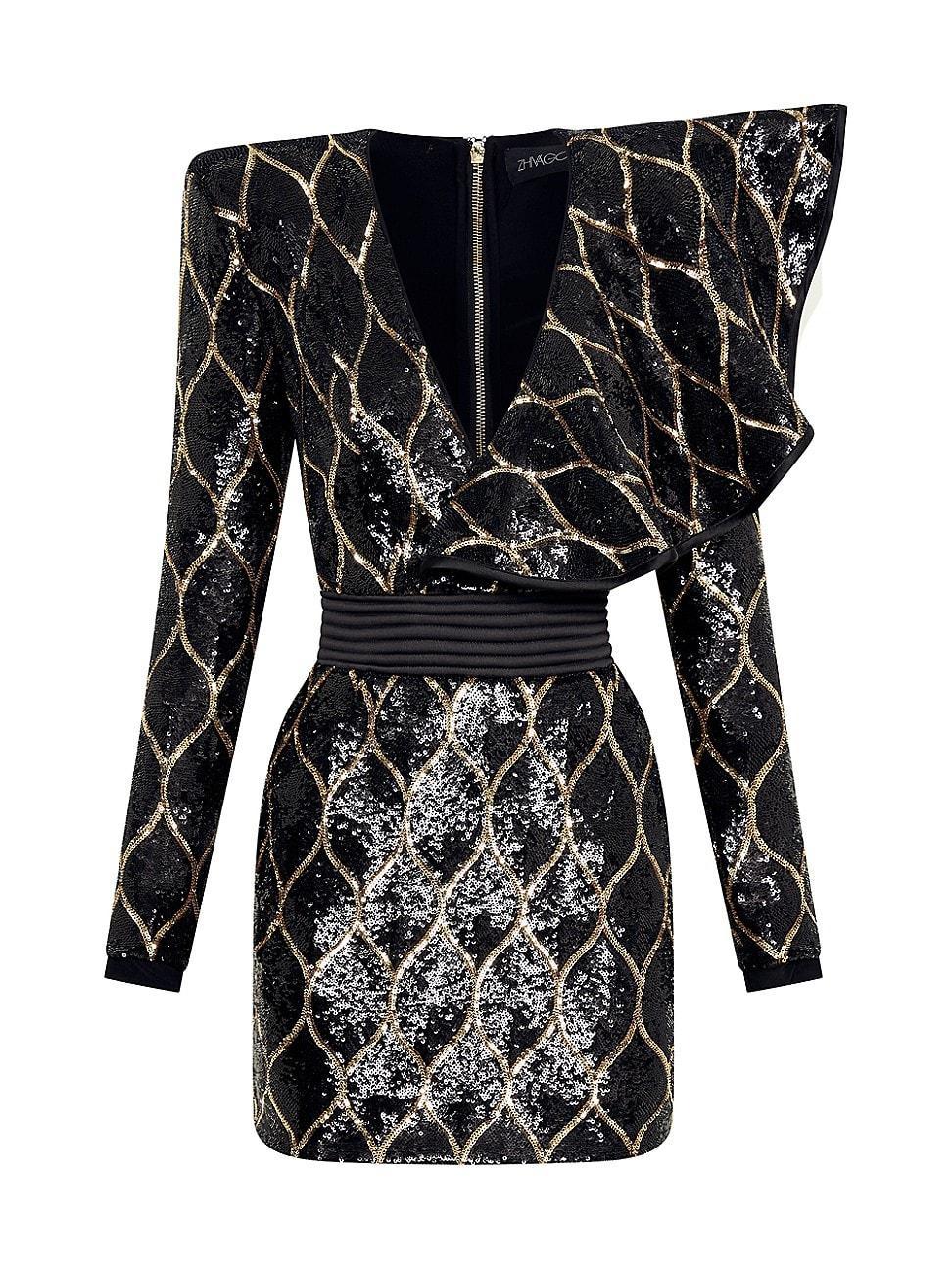 Womens Mean Streets Sequined Minidress Product Image