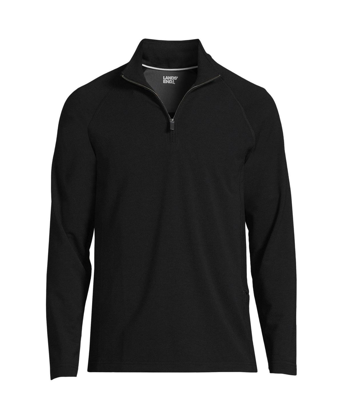 Lands End Mens Long Sleeve Raglan Social Active Quarter Zip Product Image