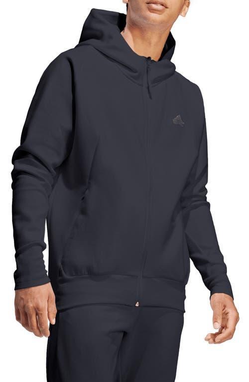 adidas Mens adidas Z.N.E. Fleece Hoodie - Mens Black/Black Product Image