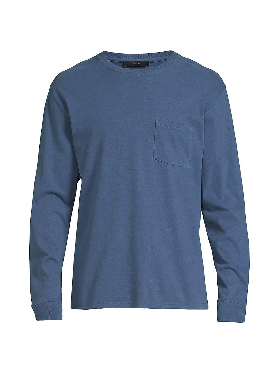 Sueded Jersey Long-Sleeve Pocket T-Shirt Product Image