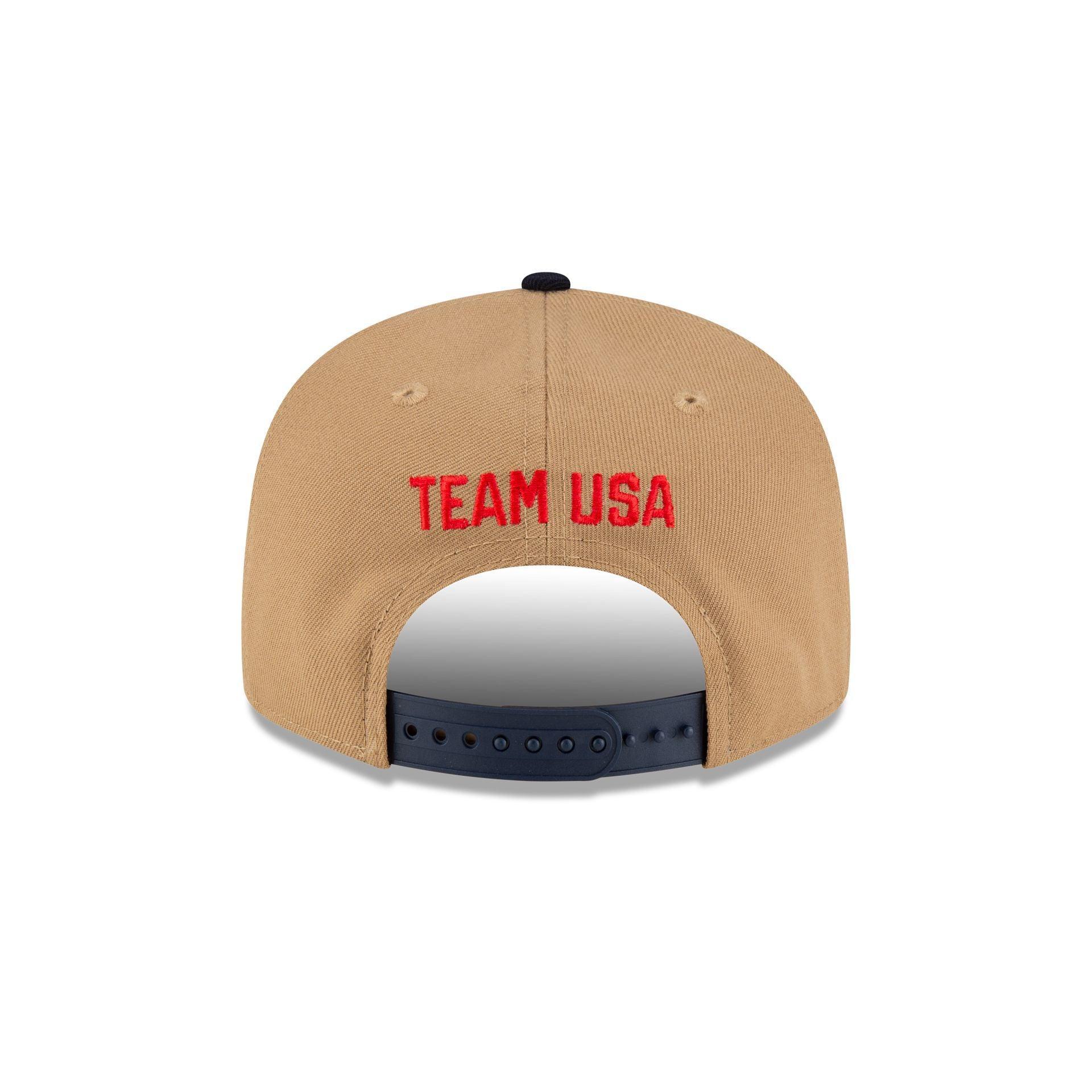 Team USA Khaki 9FIFTY Snapback Hat Male Product Image