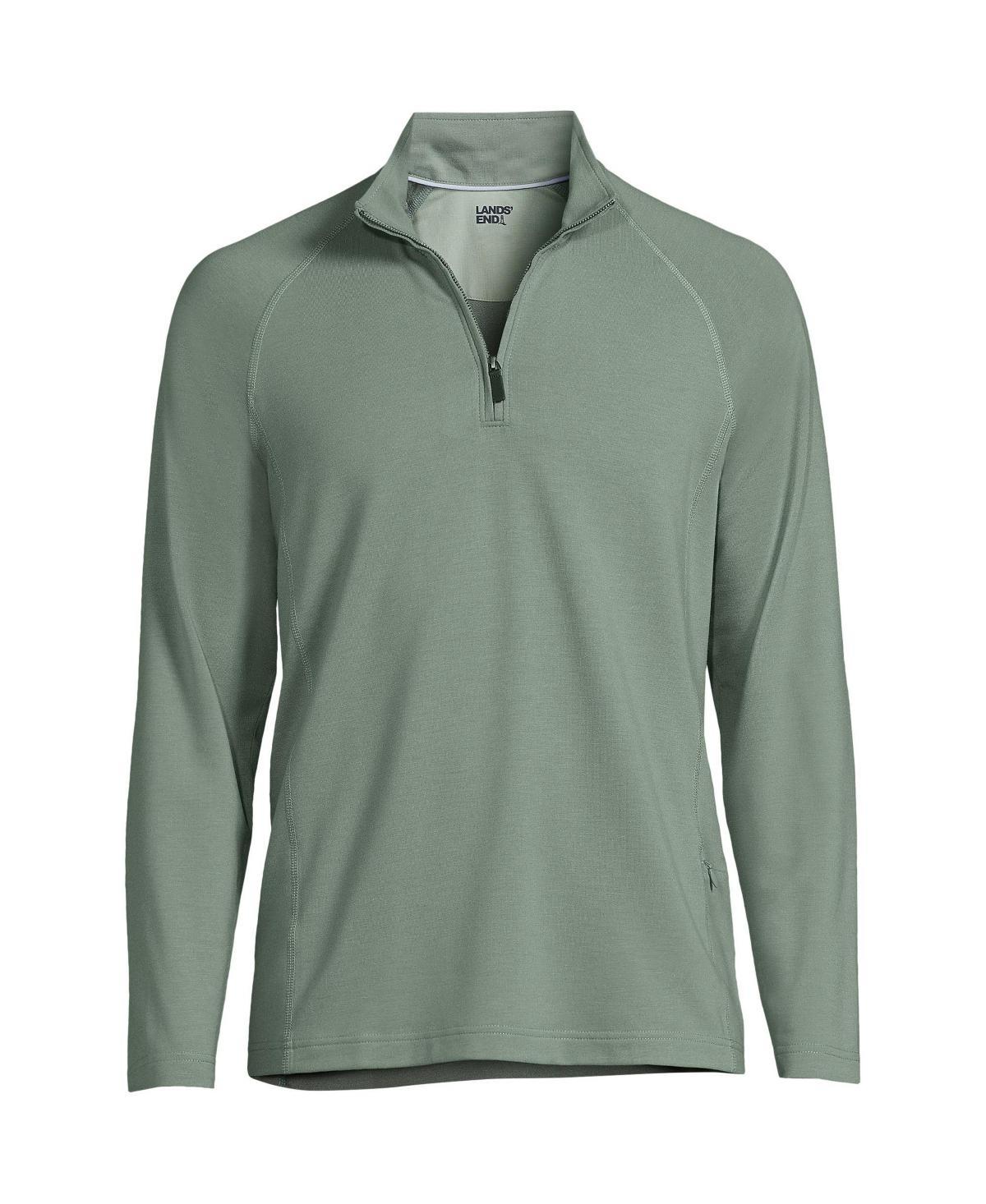 Lands End Mens Long Sleeve Raglan Social Active Quarter Zip Product Image