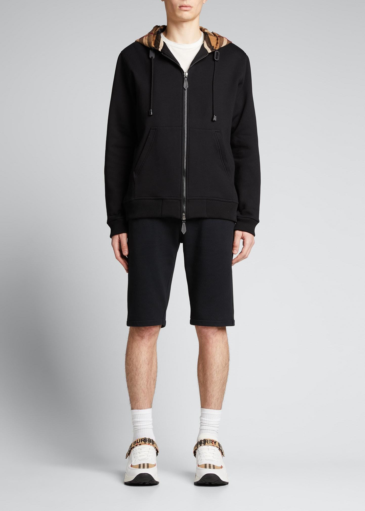 Mens Samuel Check-Hood Zip Sweatshirt product image