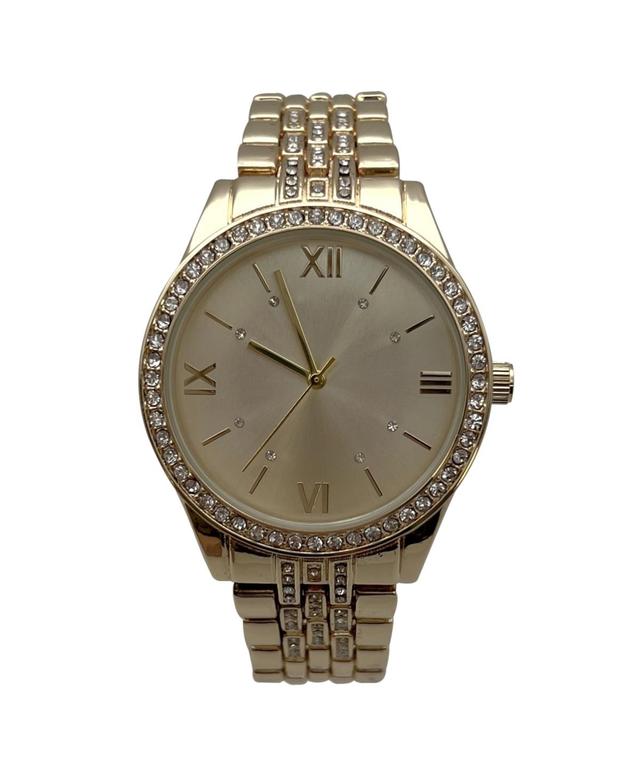 Olivia Pratt Gold Everyday Rhinestones Elegant Look Women Watch Product Image