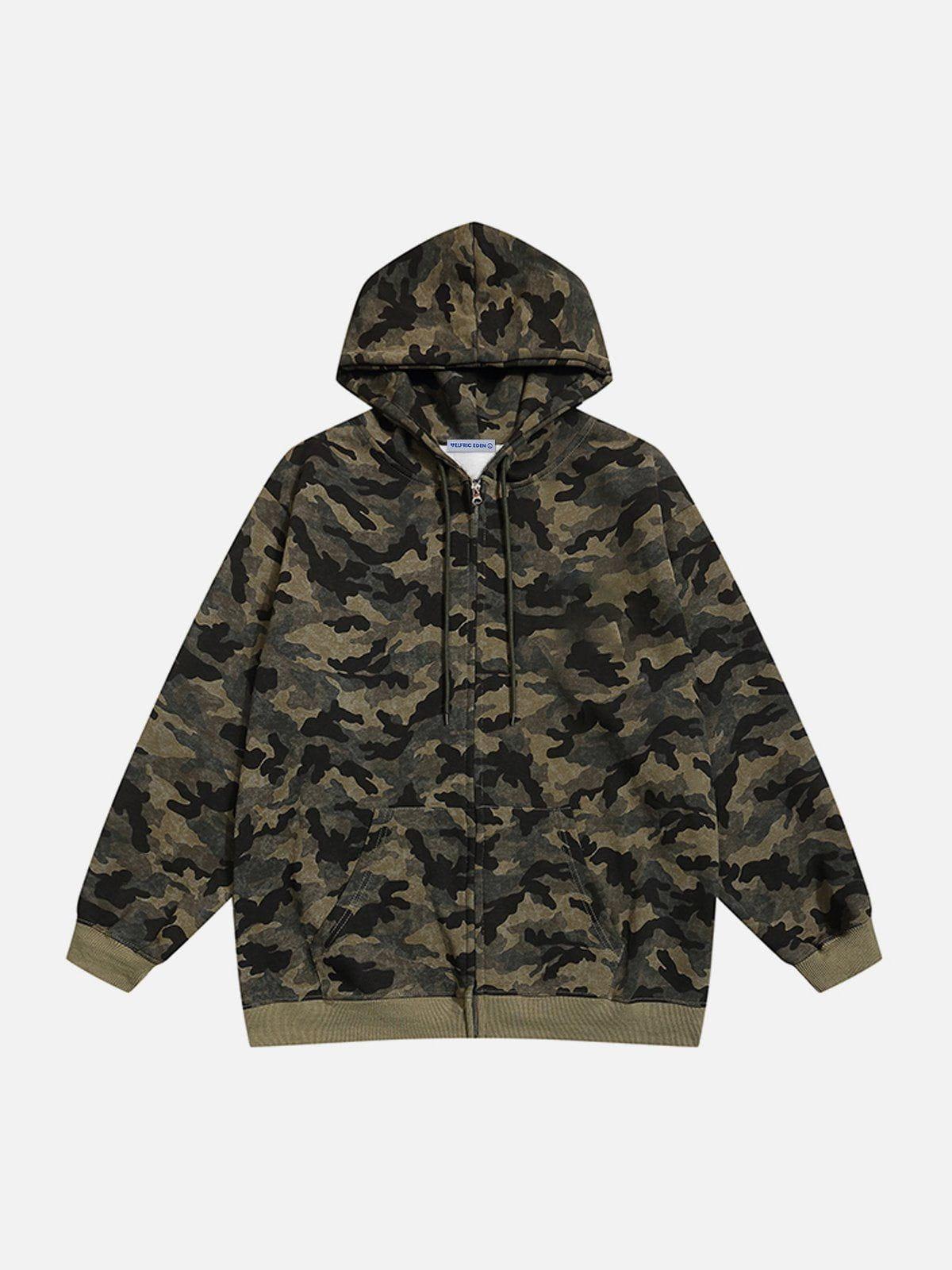 Aelfric Eden Camouflage Zip Up Hoodie Product Image