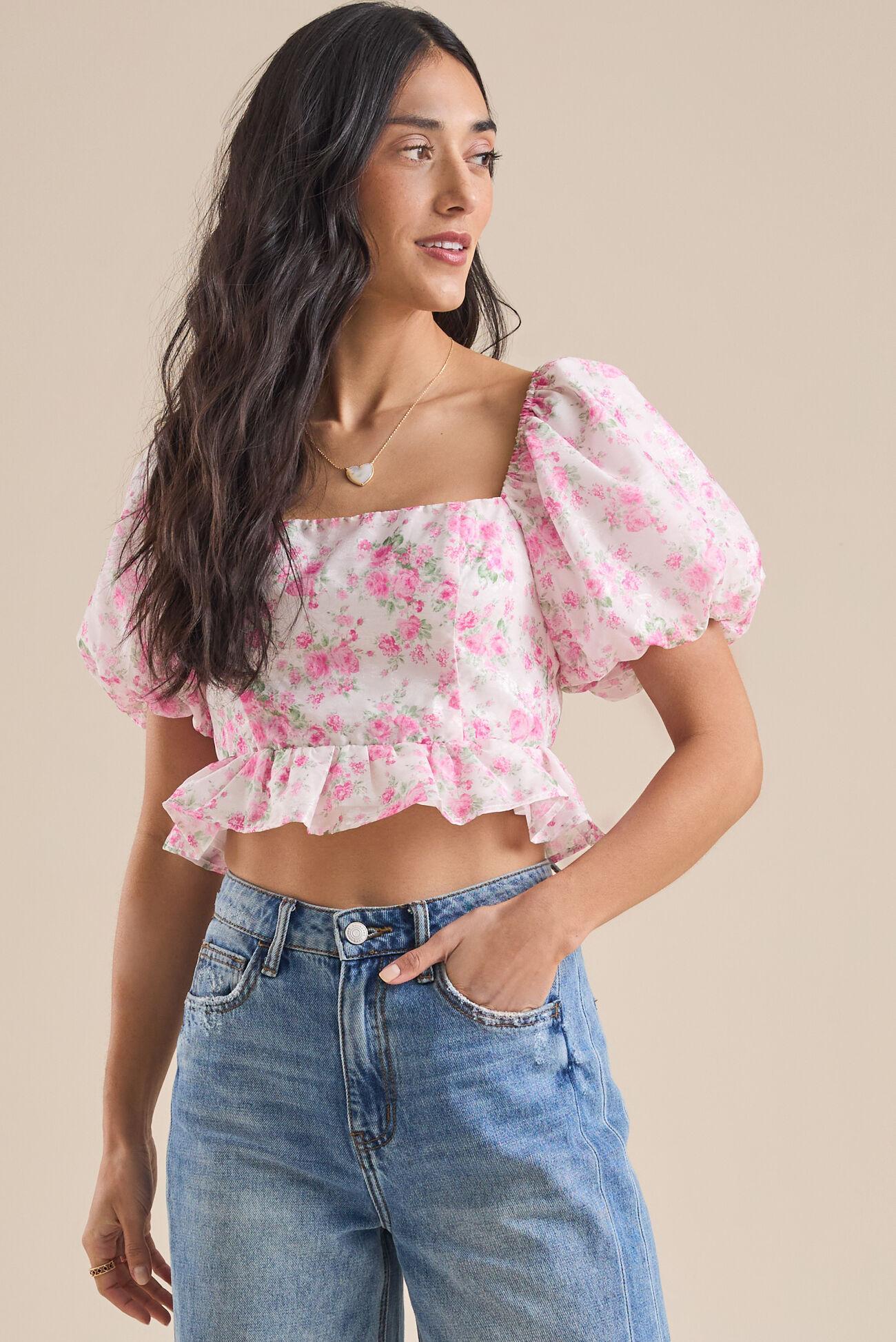 Maisie Floral Peplum Top Product Image