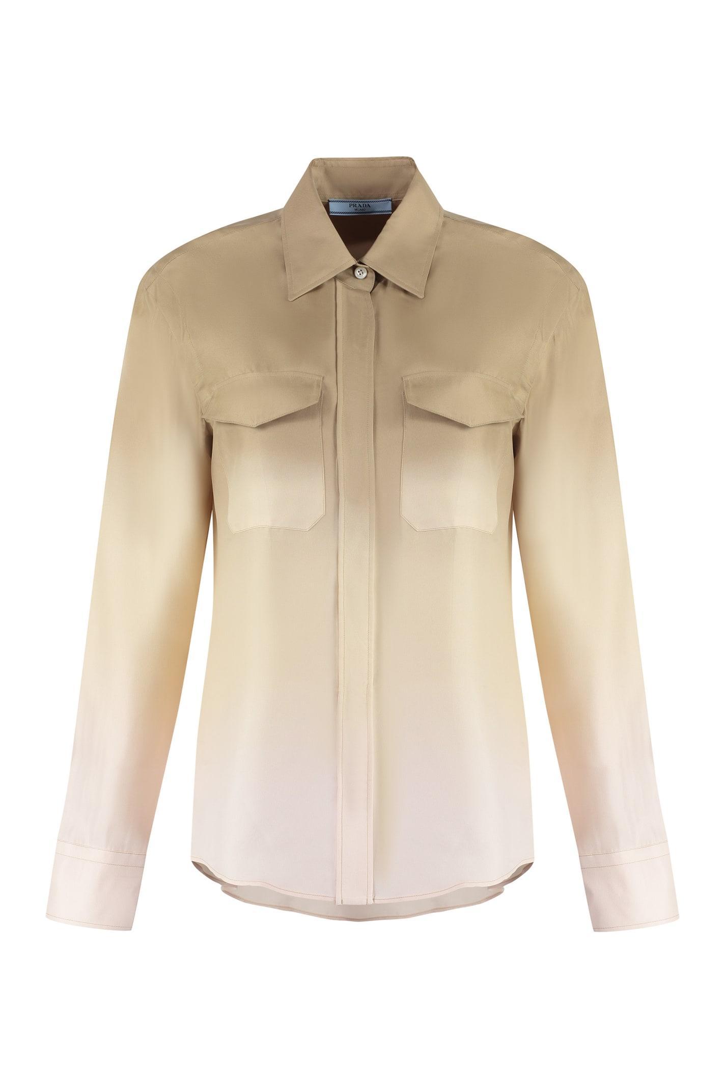 Twill Shirt In Beige Product Image