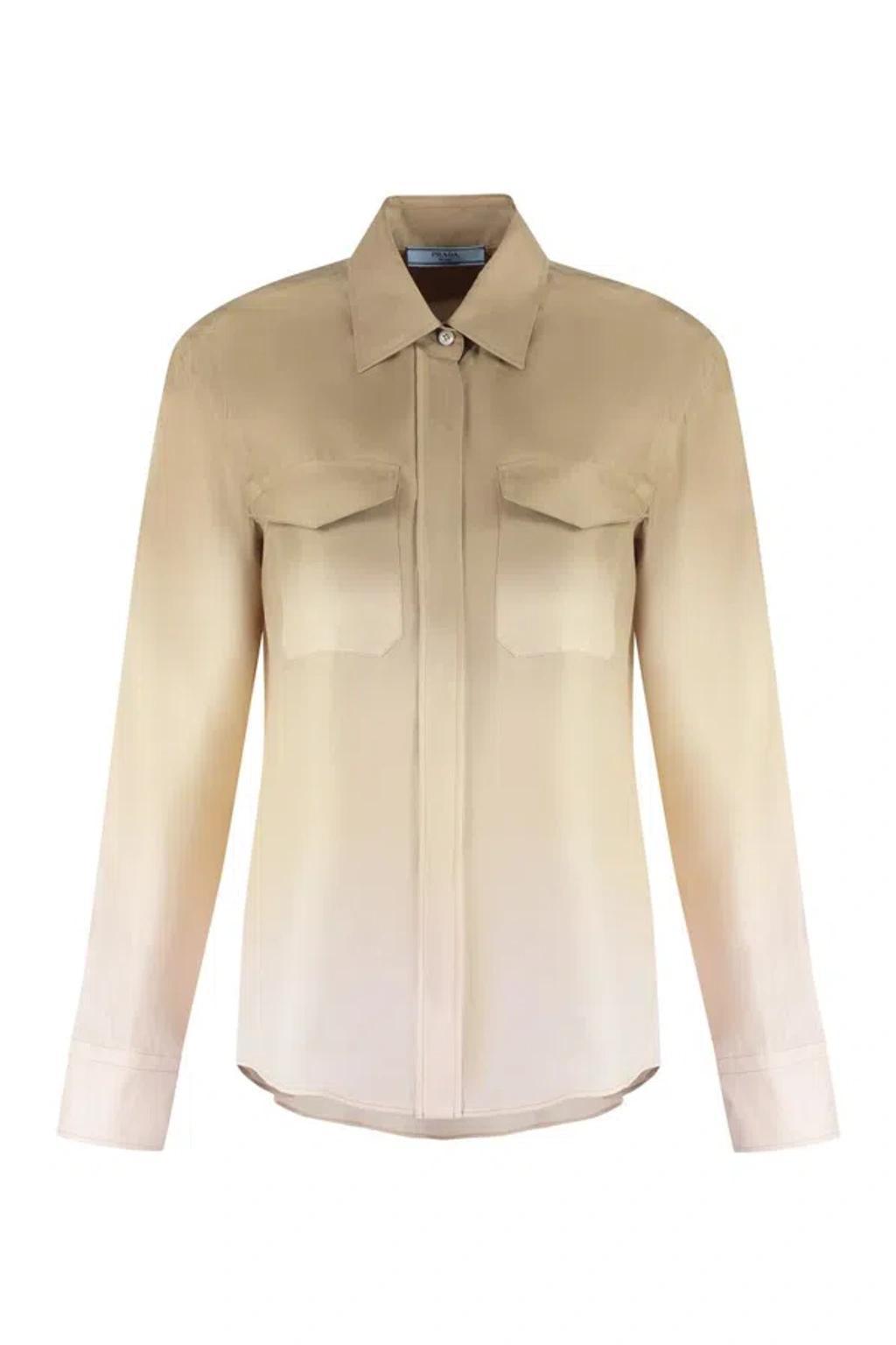 Twill Shirt In Beige Product Image