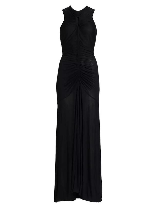 Isabel Ruched Keyhole Body-Skimming Maxi Dress Product Image