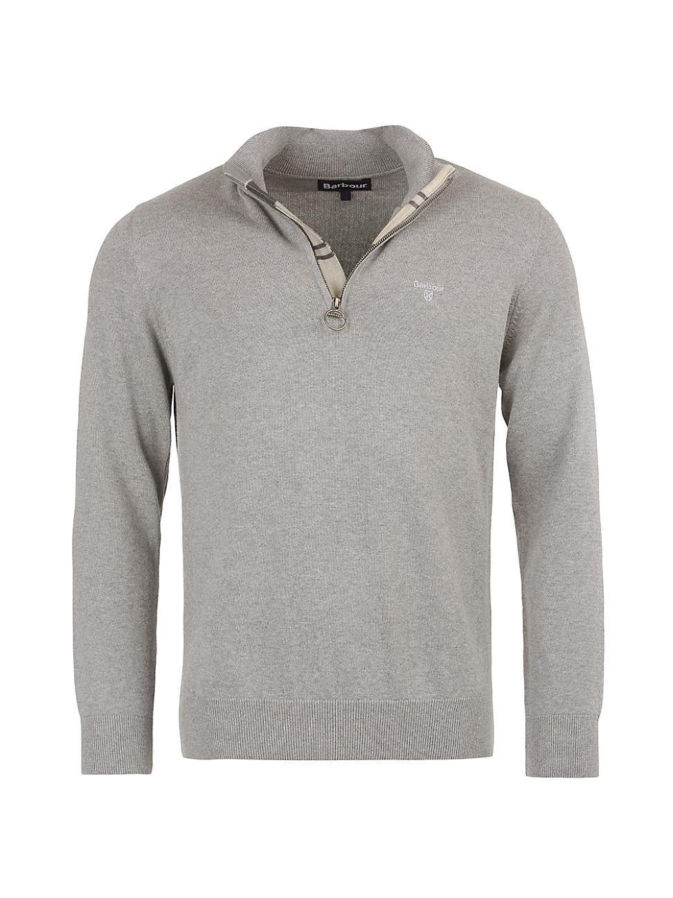 Mens Quarter-Zip Cotton Sweater Product Image