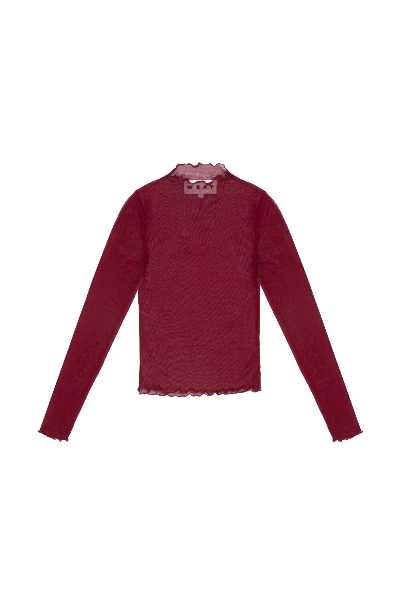 Long Sleeve Maya Tee - Merlot Product Image