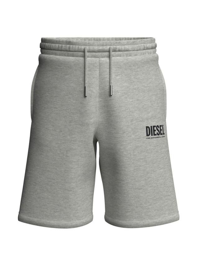 Logo-print Cotton Track Shorts In Grey Product Image