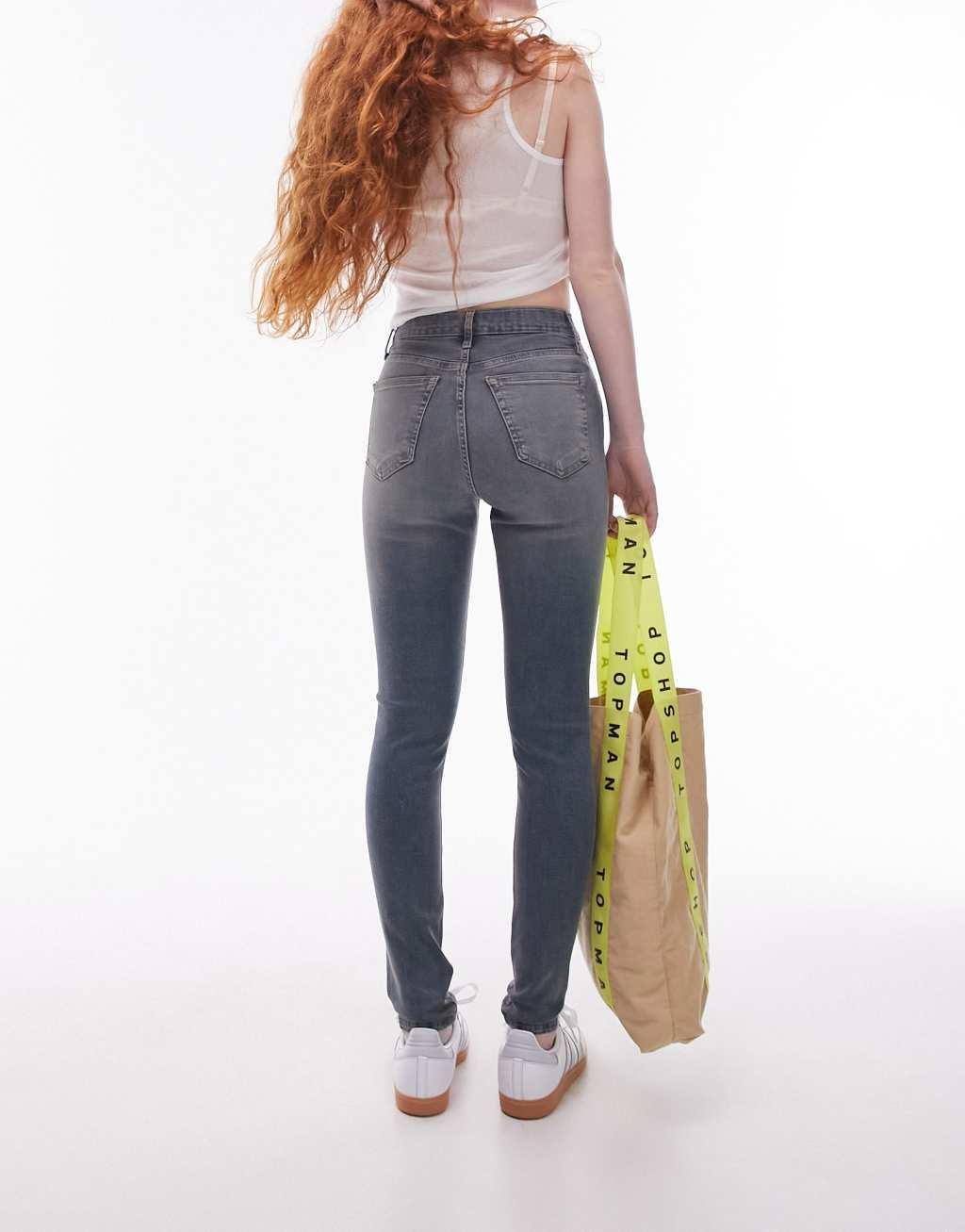 Topshop Jamie jeans in grime blue Product Image