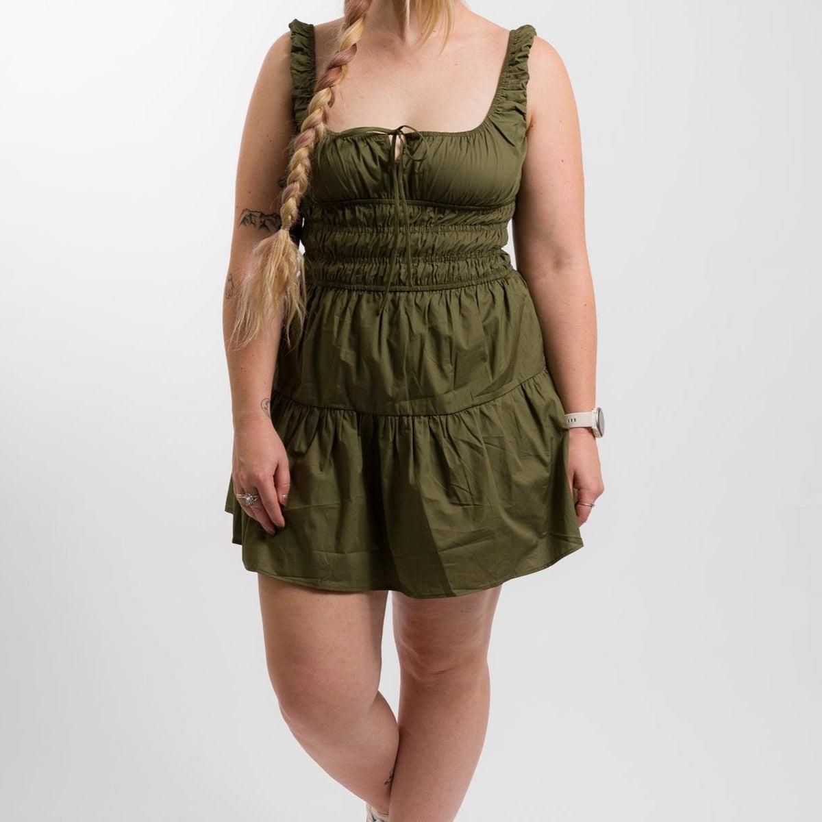 Nia Salt Dress - Khaki Product Image