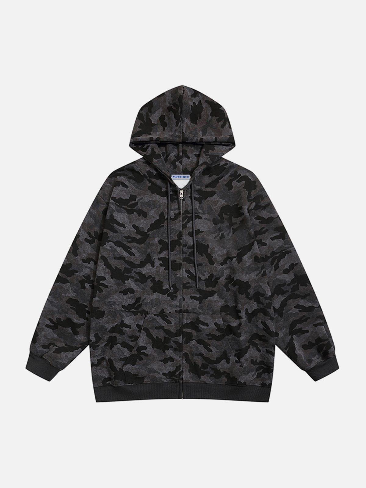 Aelfric Eden Camouflage Zip Up Hoodie Product Image