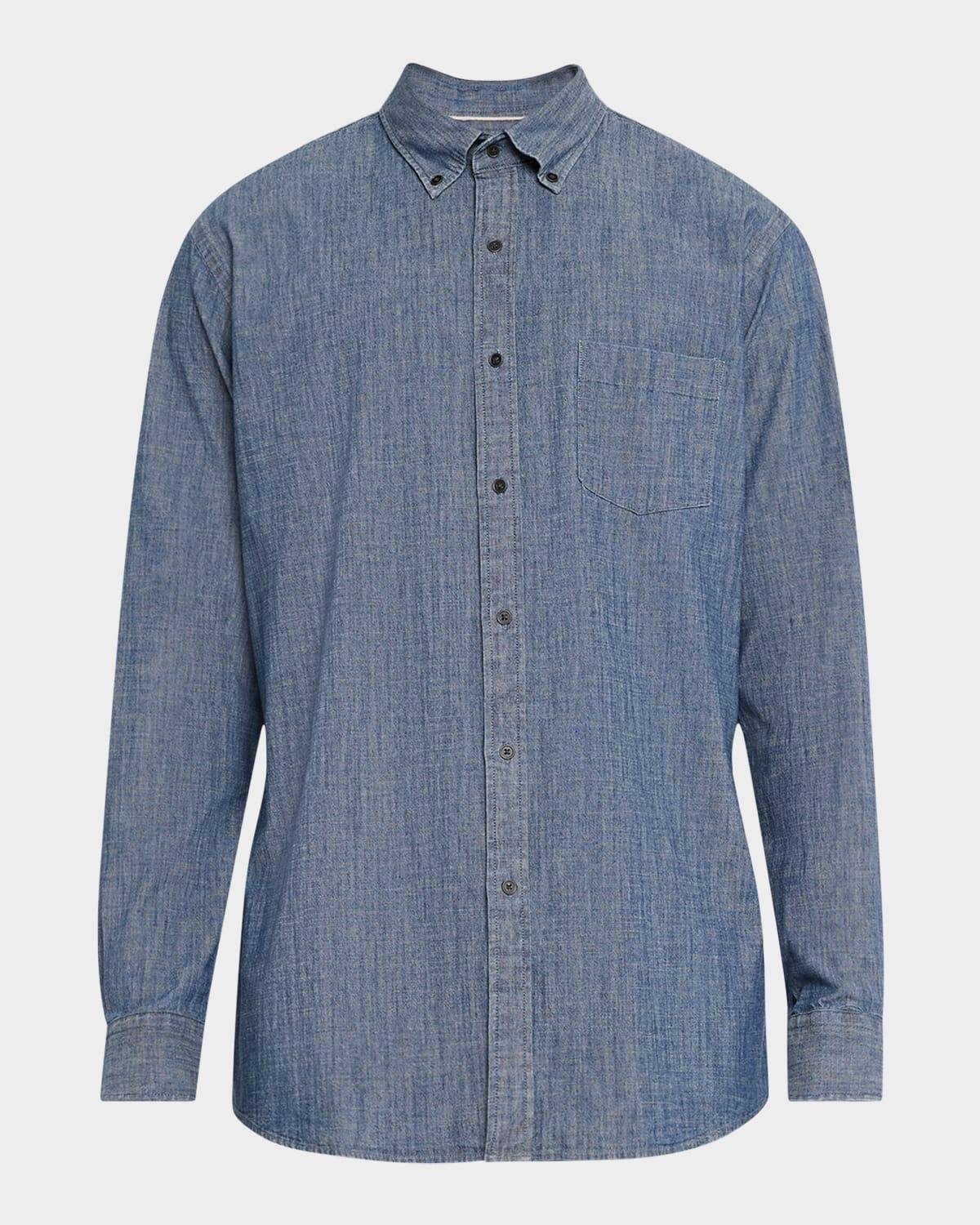 Mens Tamworth Chambray Cotton-Stretch Sport Shirt Product Image