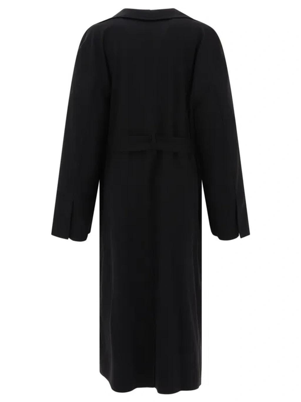 Twill Trench Coat In Black Product Image