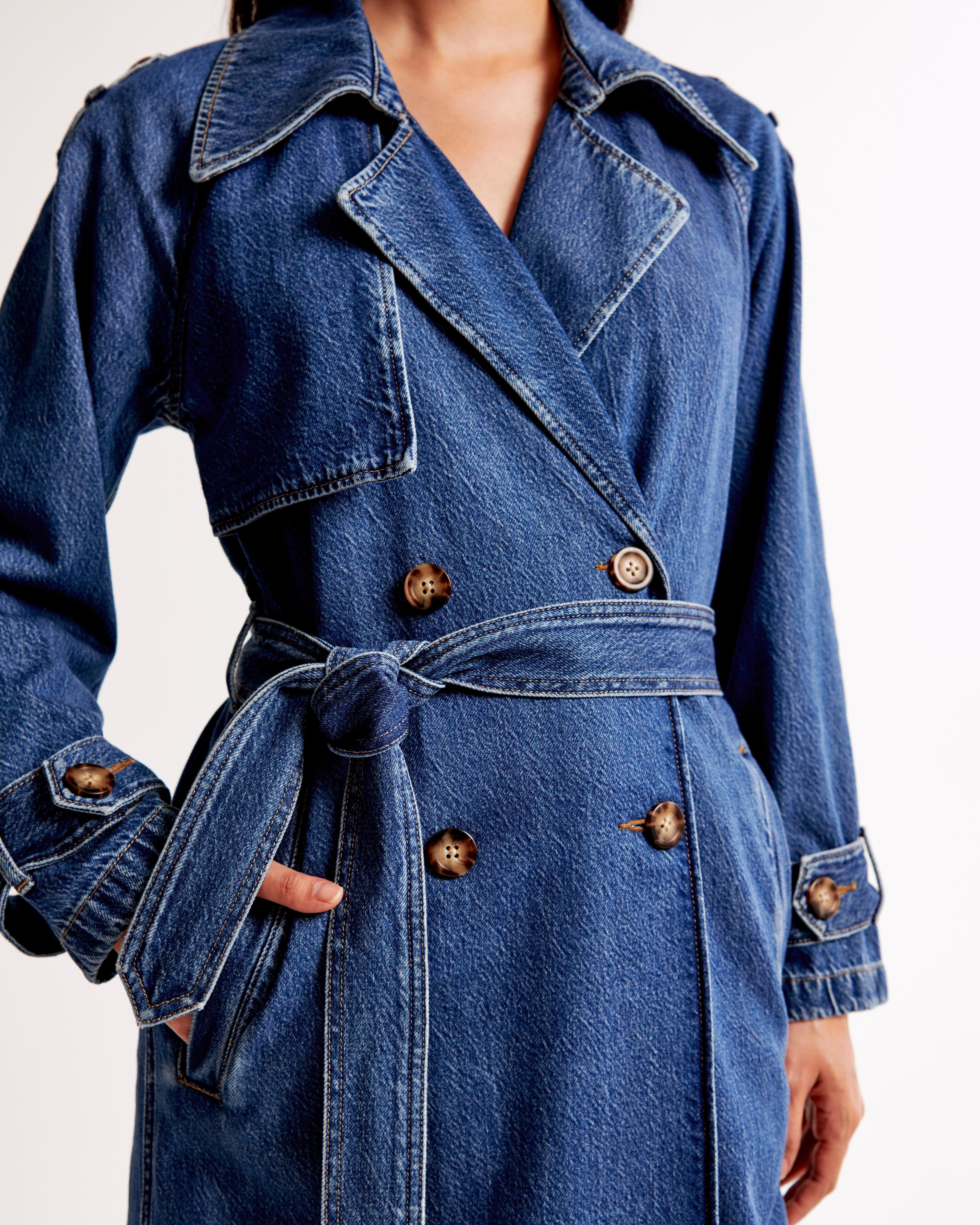 Denim Trench Coat Product Image