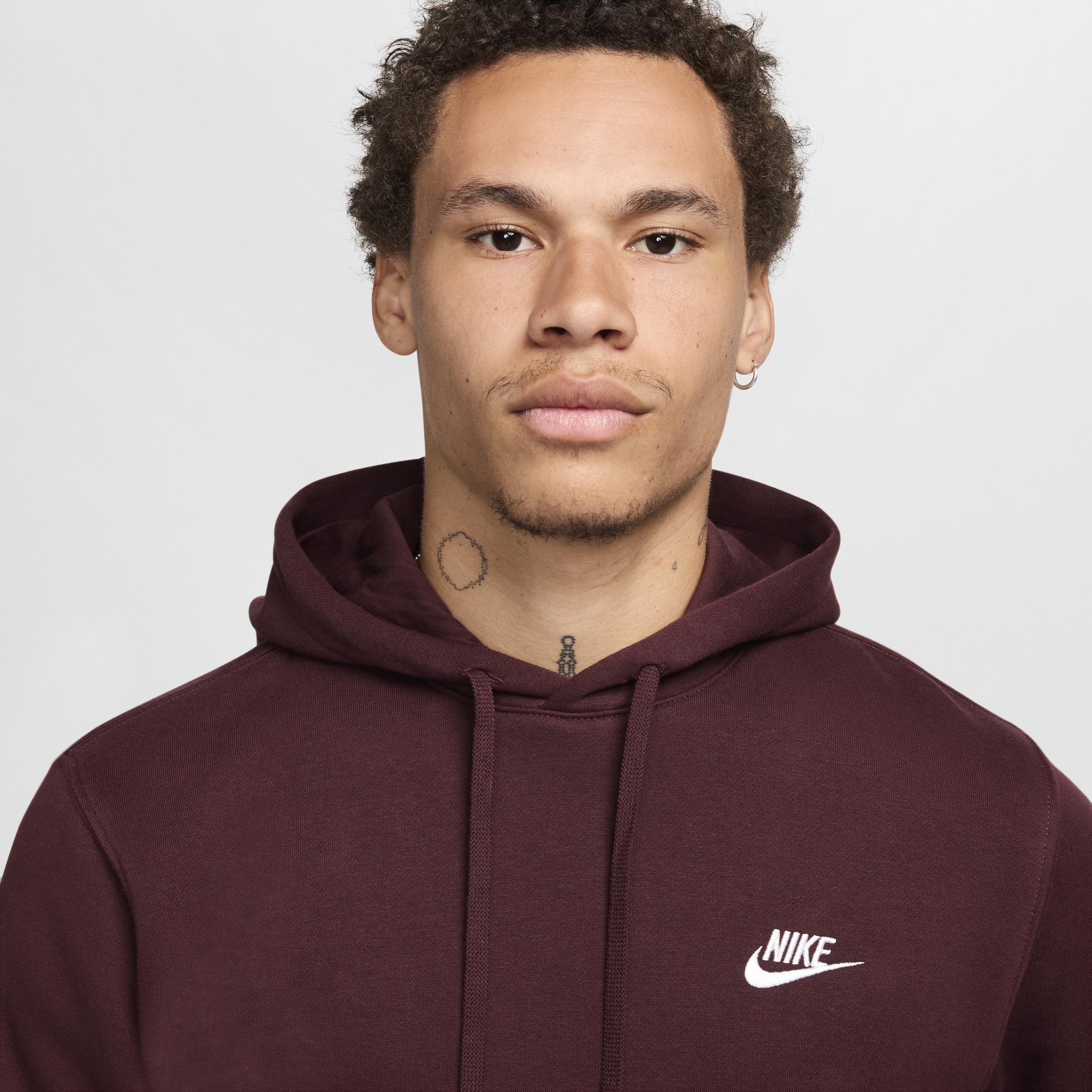 Nike Mens Nike Club Pullover Hoodie - Mens Maroon/Maroon Product Image