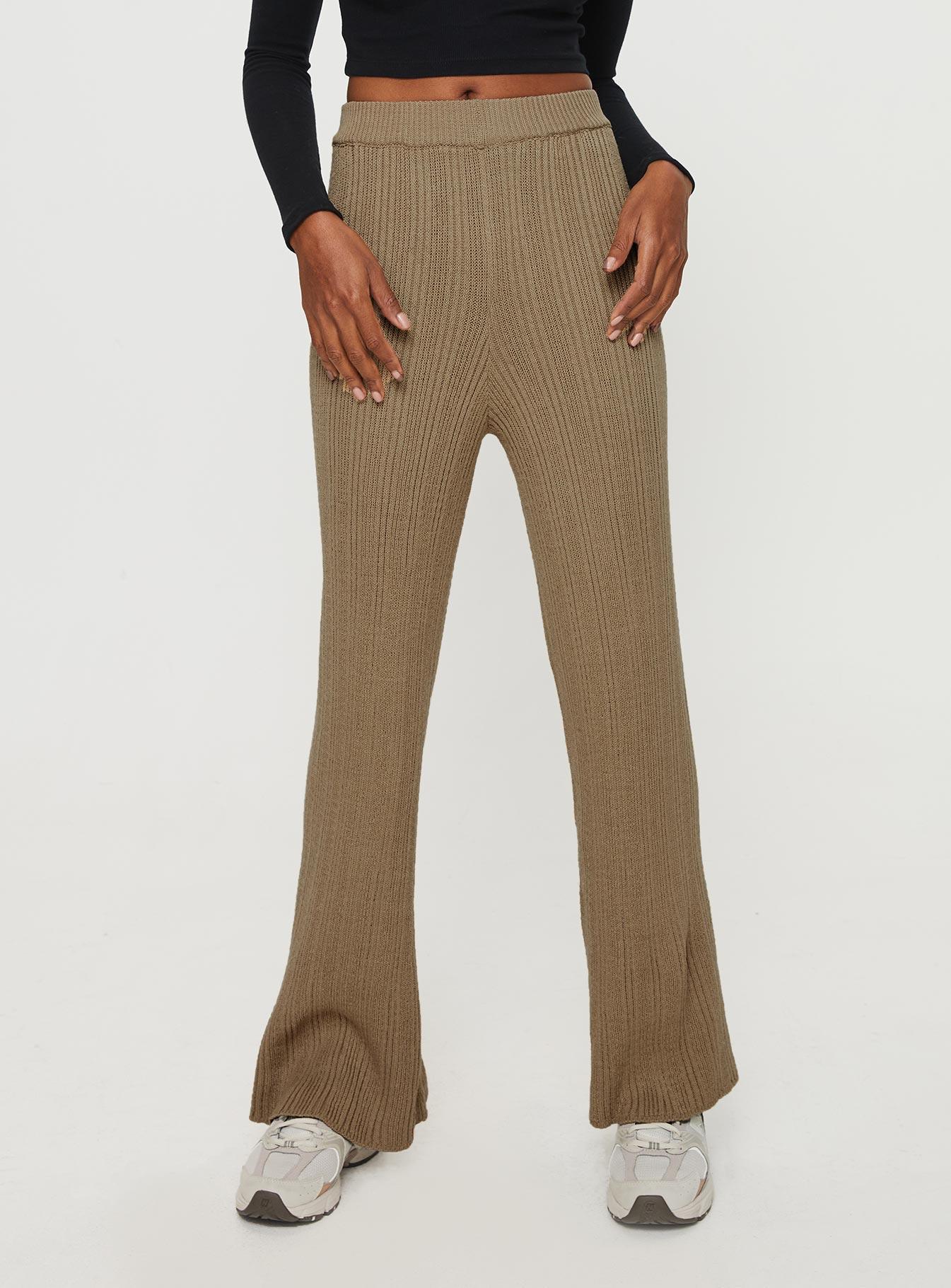 Lexie Knit Pants Beige Marle Product Image