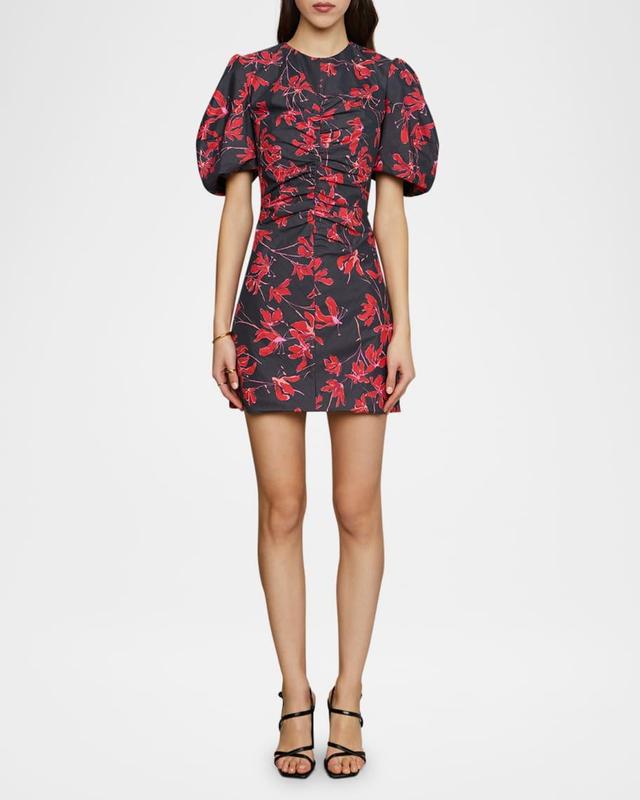 Tanner Floral Puff-Sleeve Mini Dress Product Image