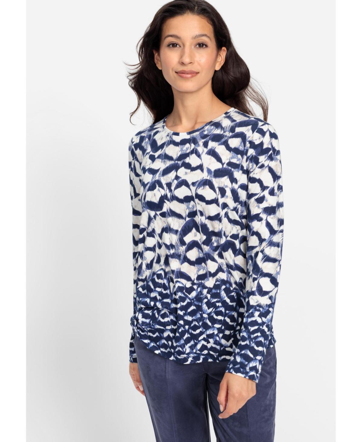 Olsen Womens Feather Print T-Shirt Product Image