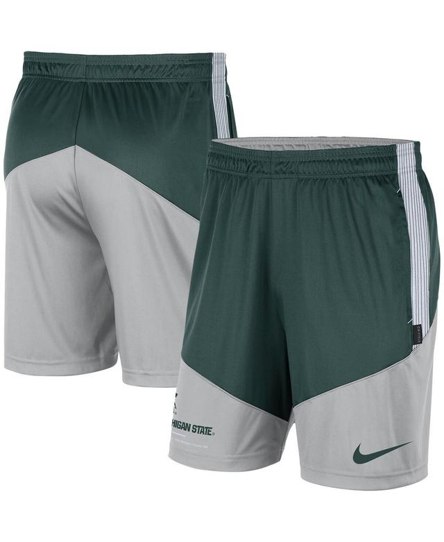 Mens Nike Green/Gray Michigan State Spartans Team Performance Knit Shorts MSU Green Product Image