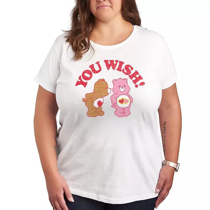 Plus Care Bears You Wish Graphic Tee, Womens Grey Gray Product Image