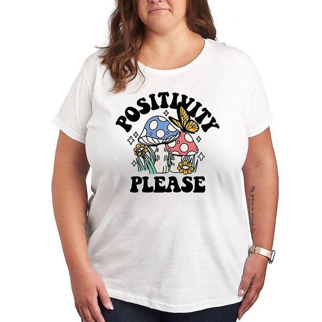 Plus Positivity Please Graphic Tee, Womens Product Image