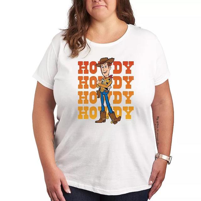 Disney / Pixars Toy Story Woody Plus Howdy Graphic Tee, Womens Heather Grey Product Image