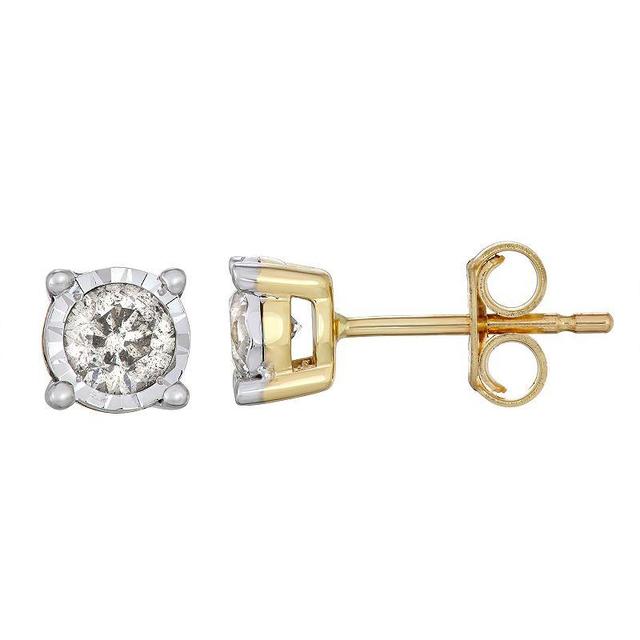 10k Gold 1/2 Carat T.W. Diamond Stud Earrings, Womens, White Product Image