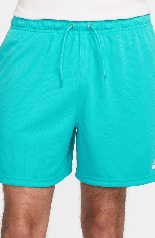 NIKE Club Woven Shorts In Turquoise-blue In Dusty Cactus/white Product Image