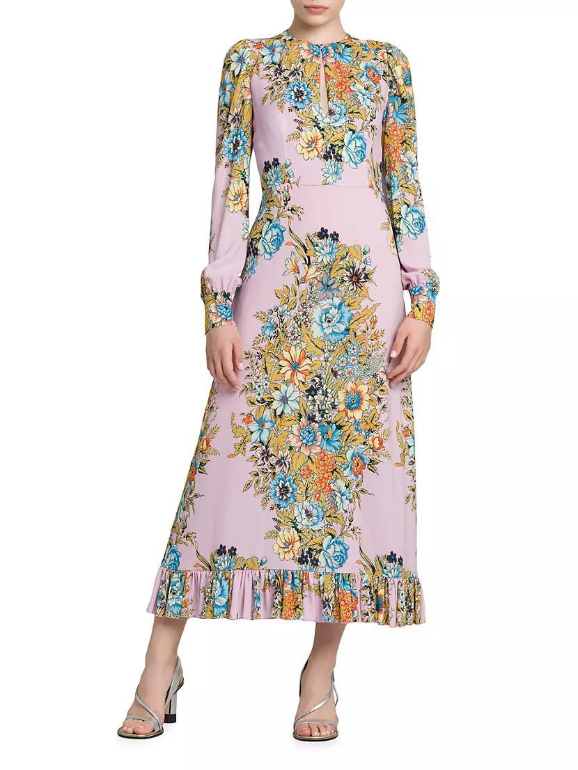 Floral Cut-Out Midi-Dress Product Image