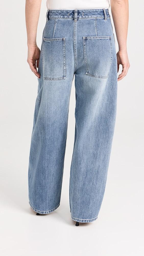 Tibi Petite Classic Wash Denim Sid Jeans | Shopbop Product Image