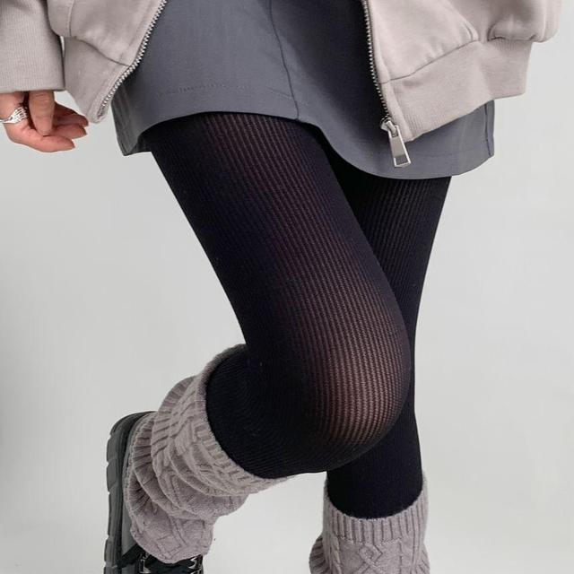 Plain Ribbed Tights Product Image