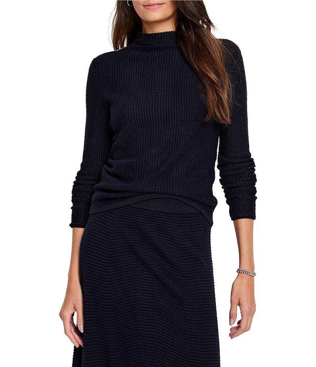 NIC + ZOE Pixel Knit Funnel Neck Long Sleeve Sweater Product Image