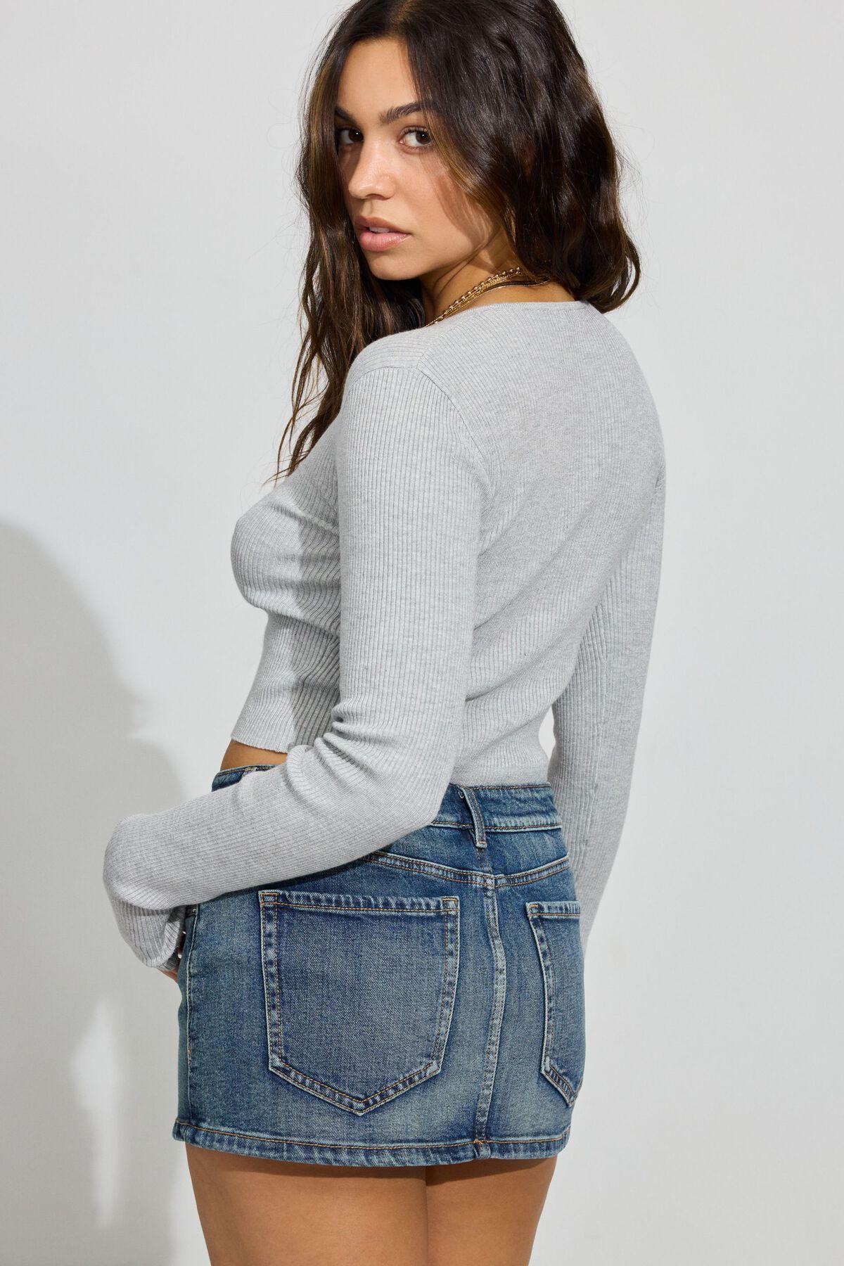 Long Sleeve Peekaboo Top Product Image