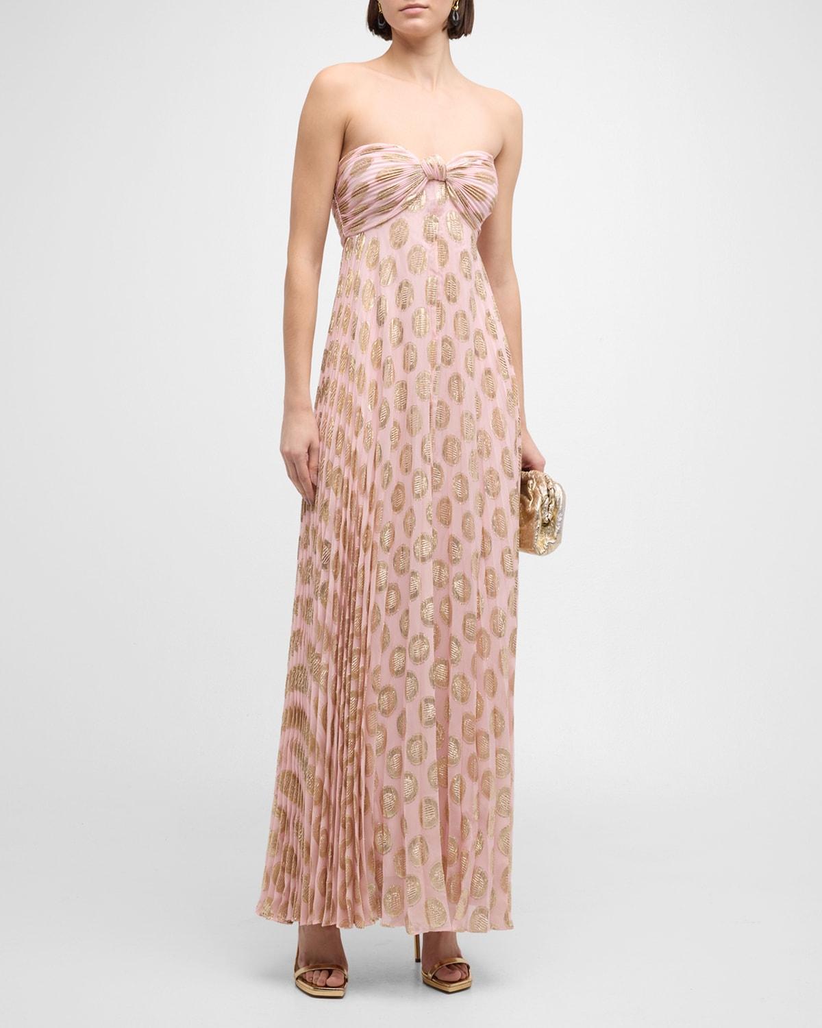 Alexis - Maryana Knotted Metallic Maxi Dress - PinkModa Operandi Product Image